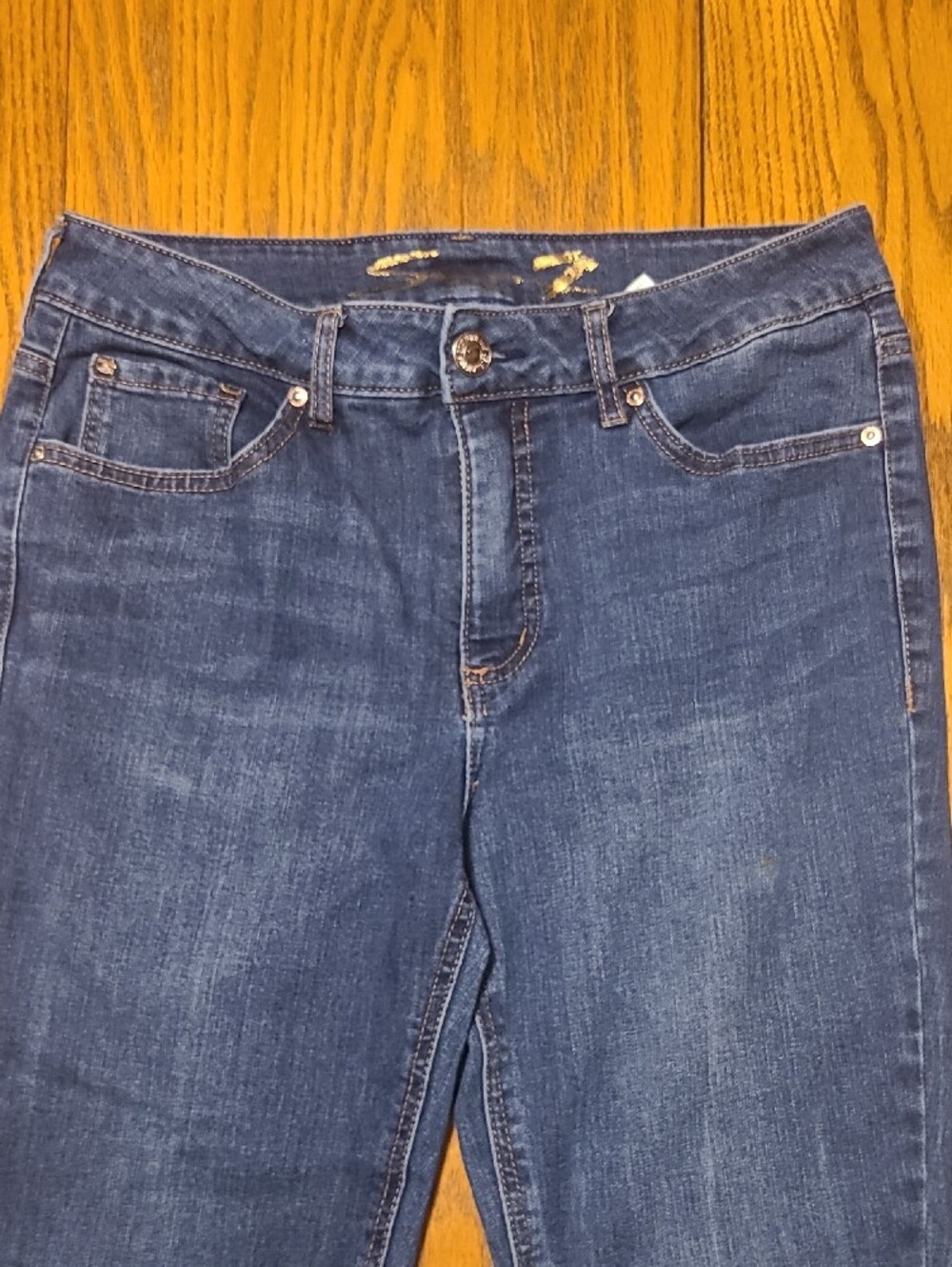 Seven7 Women’s Dark Blue Denim Jeans - Size 8 - Picture 3 of 13